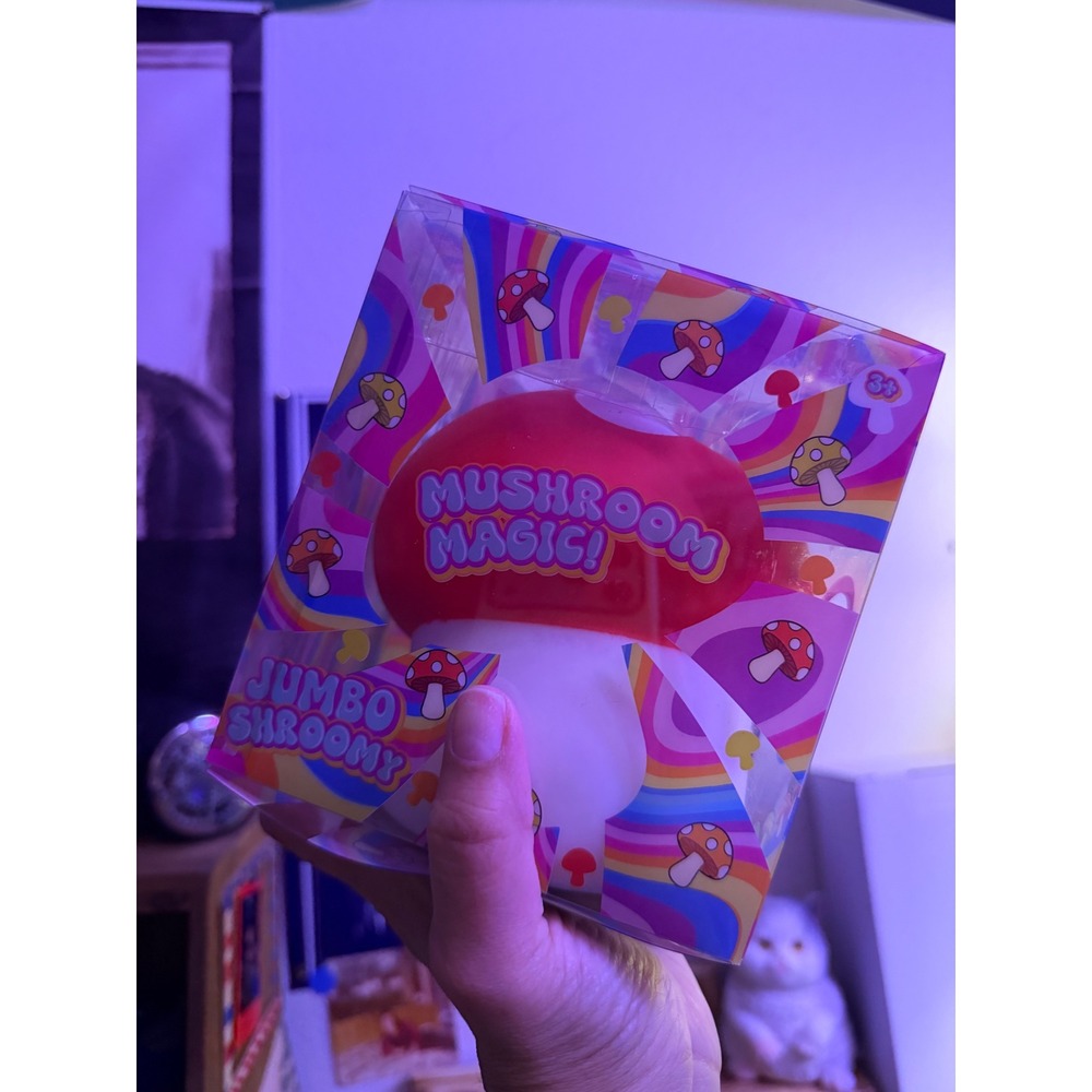 Mushroom Mania Jumbo Shroomy Red White Squishy Toy Mushroom Magic New